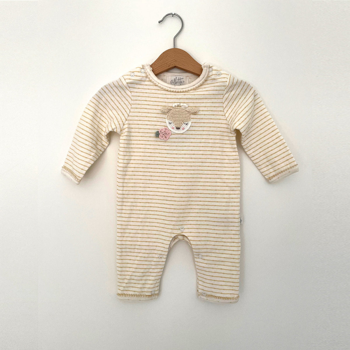 Pyjama de naissance b b Cerf tricot sur le devant Bizoo Bizoo