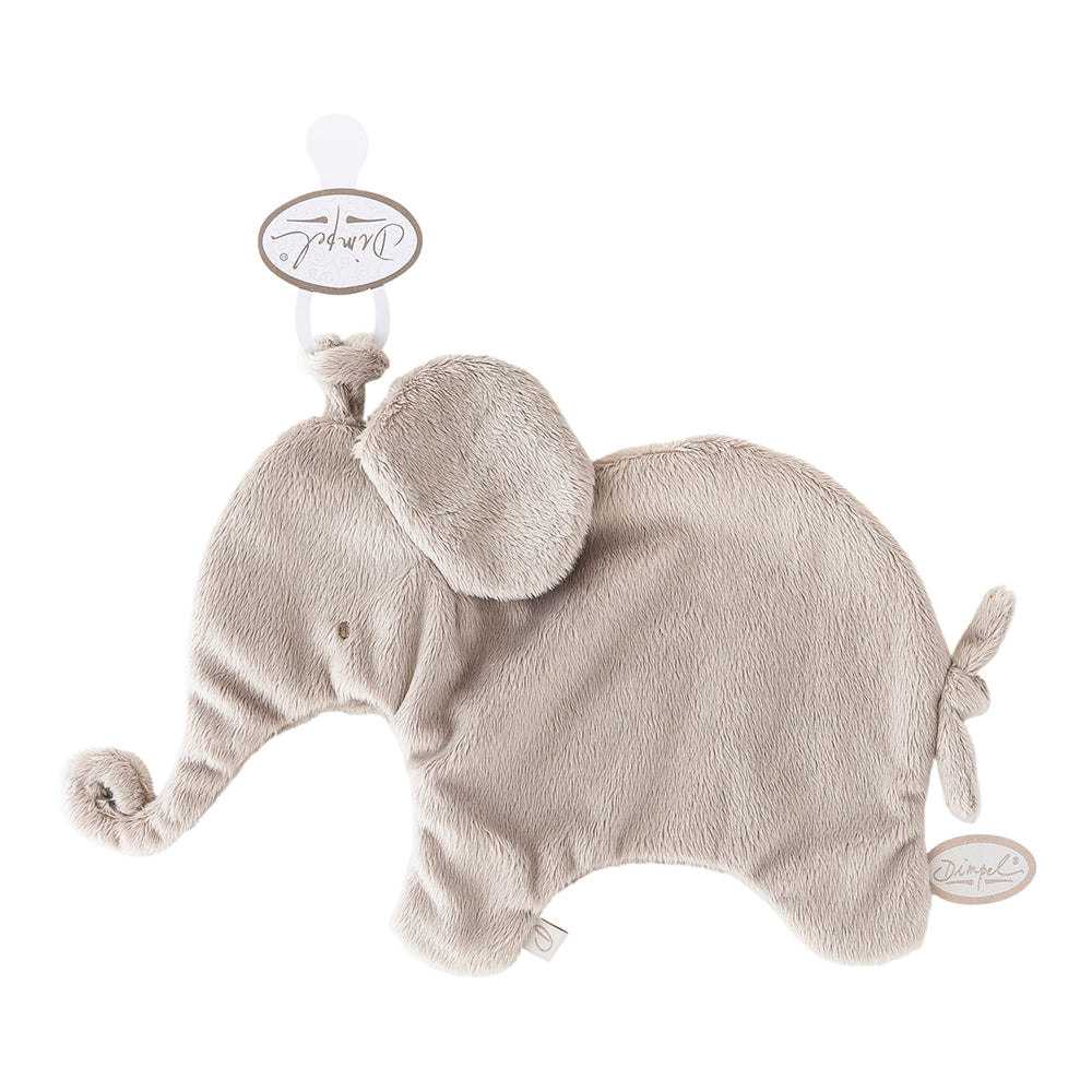  doudou attache tetine Dimpel elephant baby dekbed Dimpel olifant grijs baby comforter Dimpel elephant grey