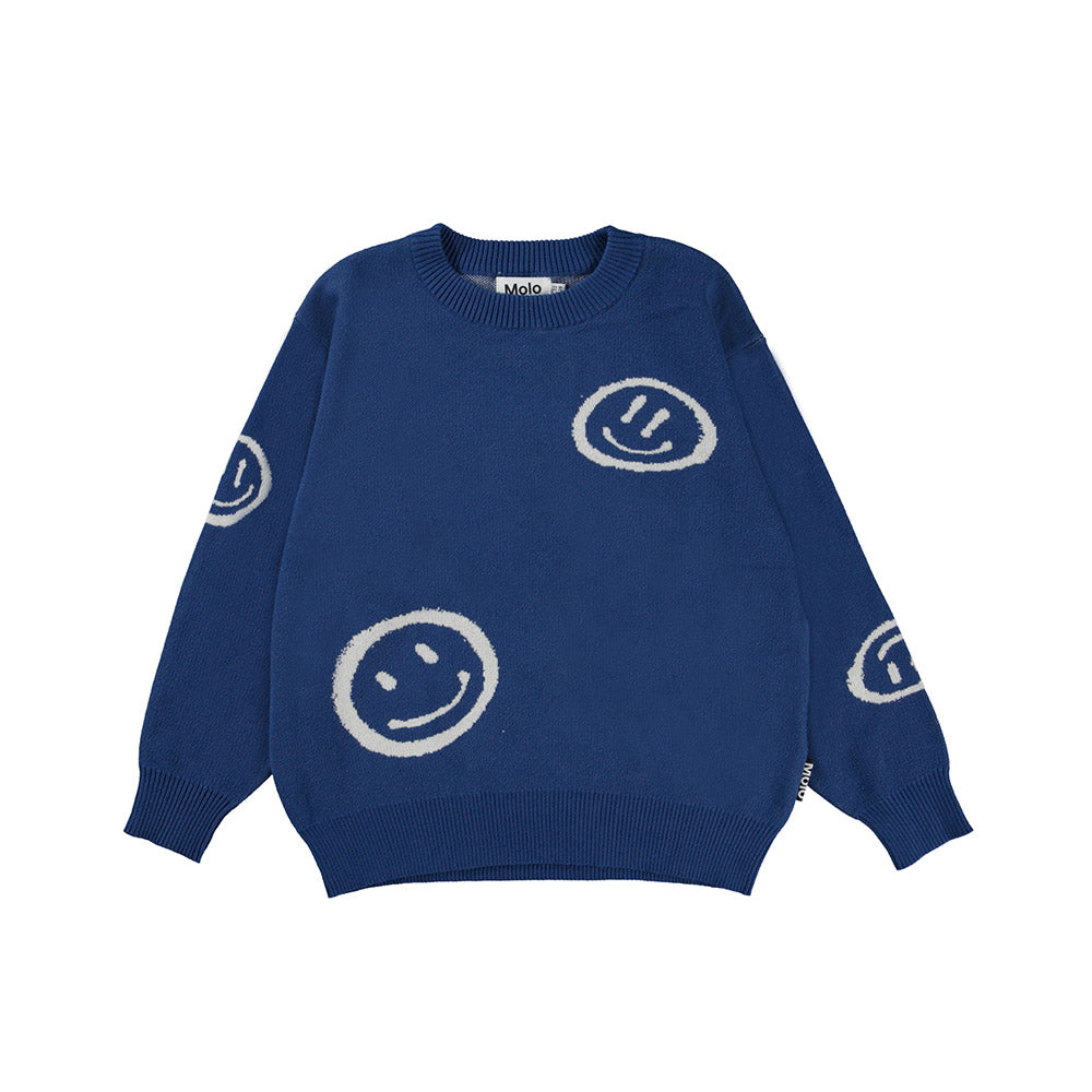 pull enfant garçon vert unisexe smiley kid sweat boy Molo bruxelles brussels bizoo bizoo