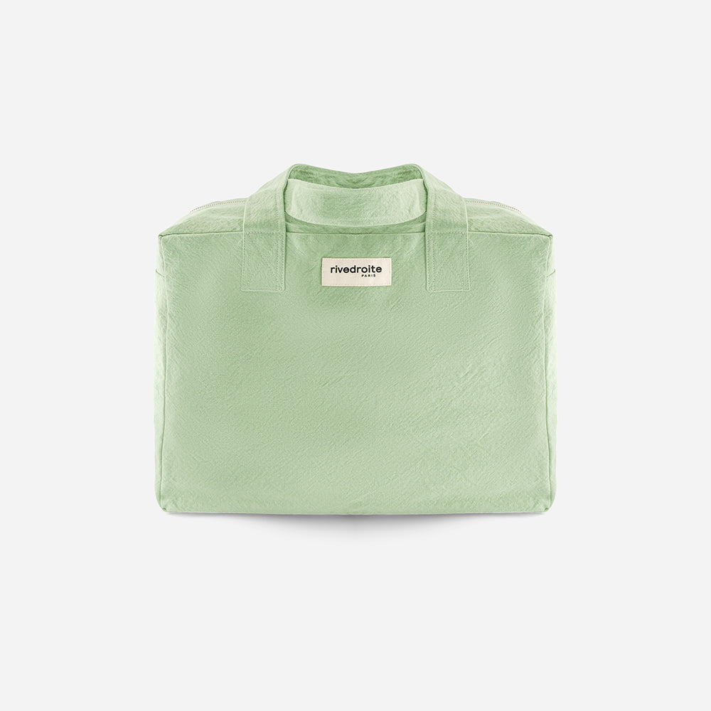 Rive Droite sac en coton vert modèle Célestins green cotton bag Brussels Bizoo Bizoo
