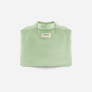Rive Droite sac en coton vert modèle Célestins green cotton bag Brussels Bizoo Bizoo