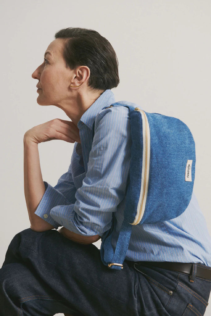 sac banane denim clair Rive Droite Bruxelles - bananen zak denim Rive Droite Brussels
