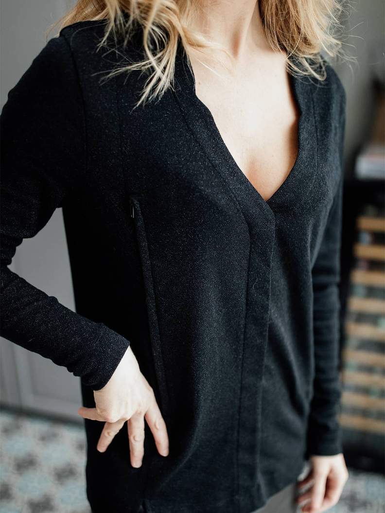 Tajinebanane gilet Dia'mom noir – Bizoo Bizoo