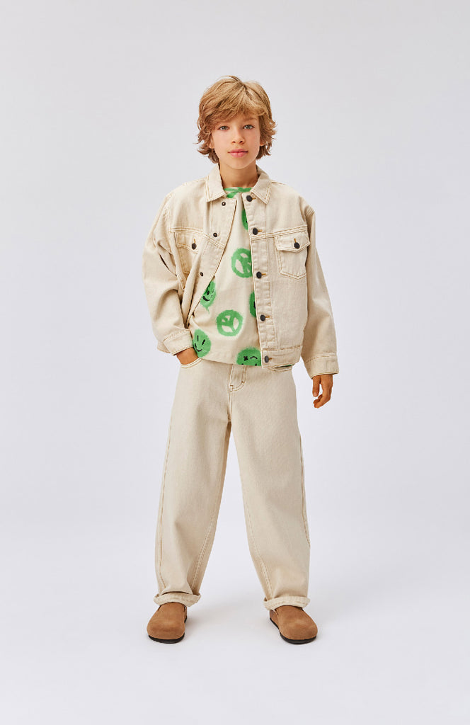 t-shirt garçon fille unisexe vert smiley Molo bruxelles brussels Bizoo Bizoo